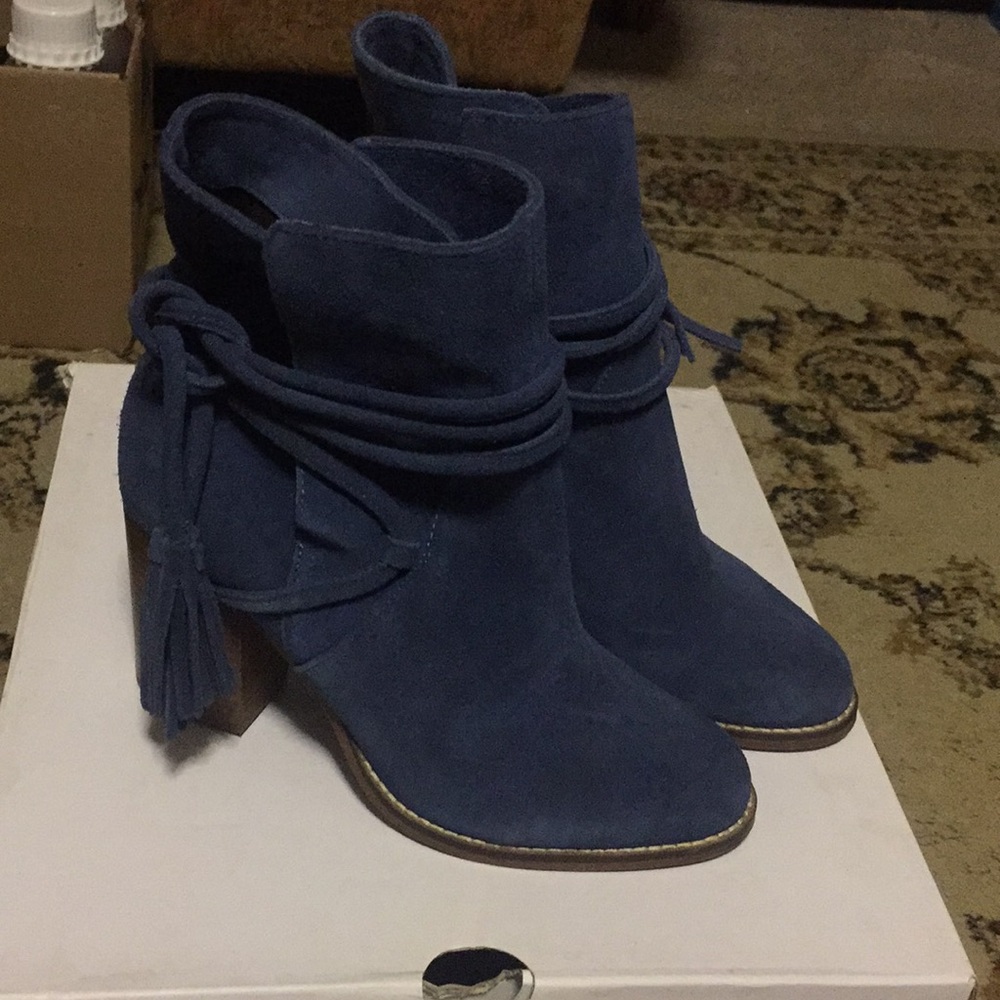 Blue Heeled Contessina Boot